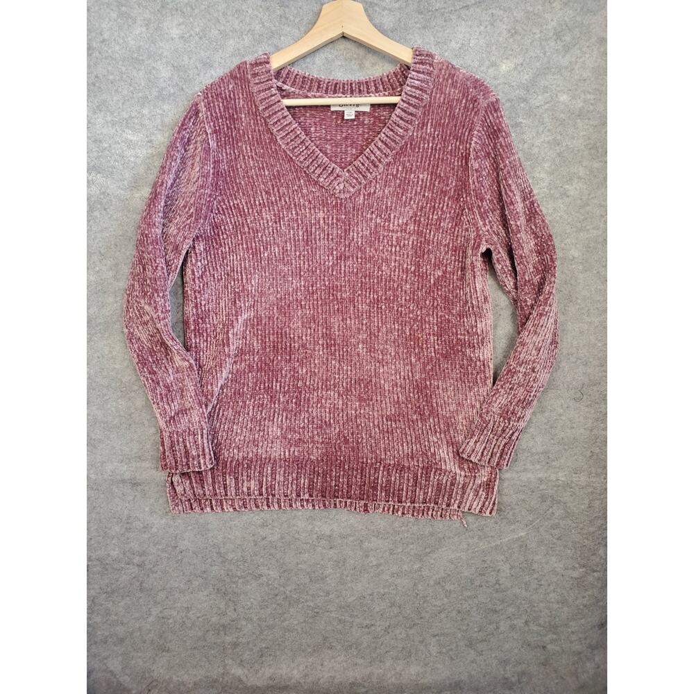 Women's Orvis Size Large Purple V-Neck Sweater